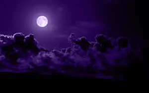 Purple Cool Cloudy Sky At Night