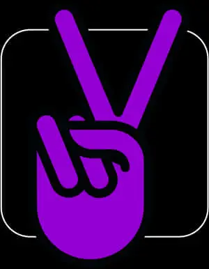 Purple Peace Sign Graphic