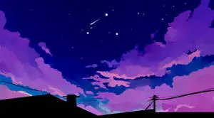 Purple Skyline For Purple aesthetic Iphone 
