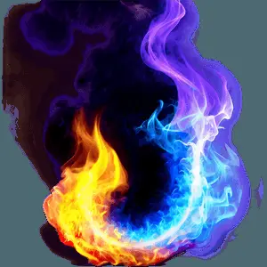 Realistic Purple Fire PNG knv