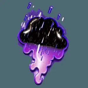 Retro Purple Rain Aesthetic PNG 06252024