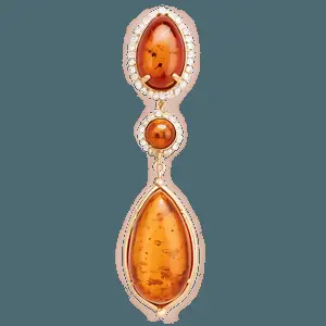 Rich Amber Brooch PNG 06242024