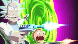 Justin Roiland and Chris Parnell, the creators of Rick and Morty.