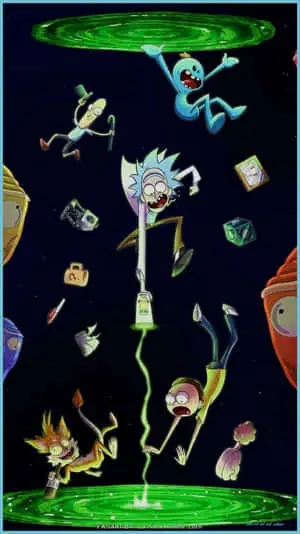 Teleporting Rick And Morty Fan Art