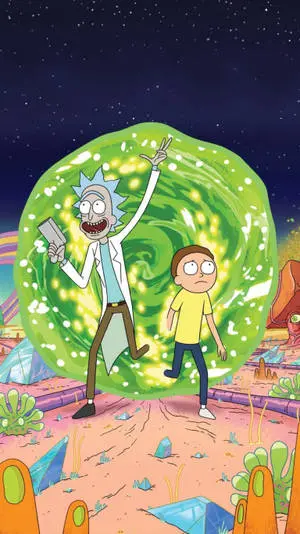 Rick And Morty Getting Off The Green Portal Tablet