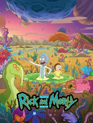 Rick And Morty In A Colorful Planet