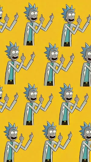 Vibrant Rick and Morty Phone Wallpaper