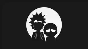 'From the hit show Rick and Morty, these two silhouettes bring life to the world of science fiction adventures.'