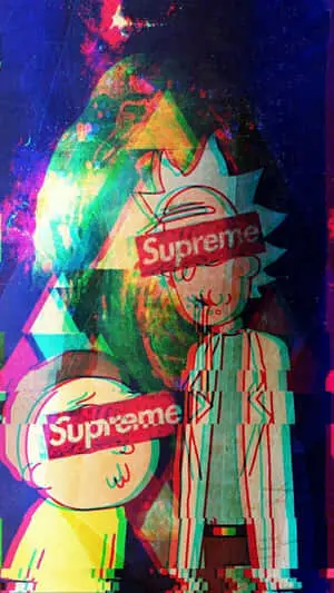 Rick And Morty Supreme Trippy Aesthetic