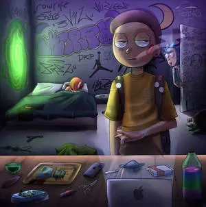 Rick And Morty Weed Girl In Bed