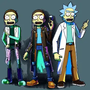 Rick's Morty Clones PNG 06242024