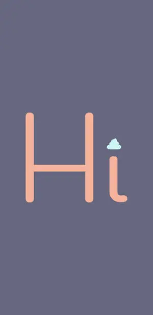 Simple Hi Greeting Purple Aesthetic