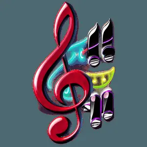 Sparkling Treble Clef PNG 6