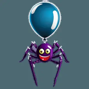 Spider Cartoon with Balloon PNG 51