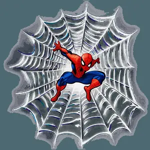 Spider Man Web Illustration PNG yvt68