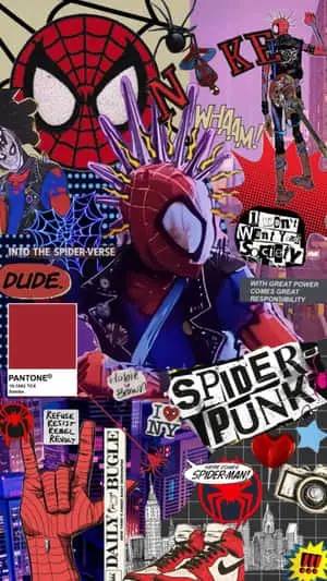 Spider Punk Collage Art