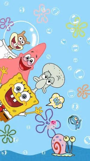 Sponge Bob_and_ Friends_ Bubbly_ Background