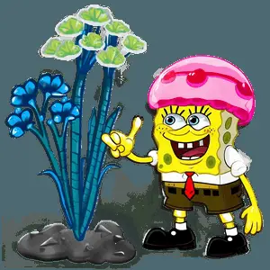 Spongebob and Patrick Flowers PNG 9