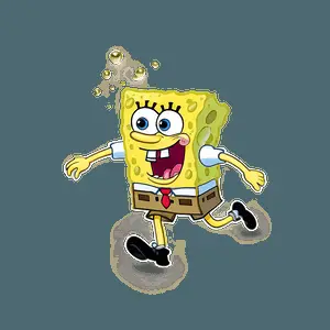Spongebob Running Excitement PNG fkl98