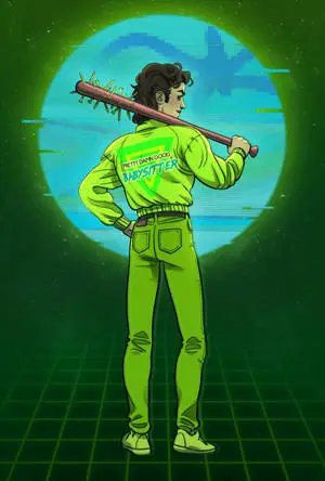 Steve Harrington Retro Green Digital Art