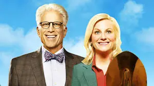 The Good Place Michael And Eleanor On Blue Sky