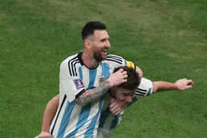 Thiago Almada And Superstar Lionel Messi