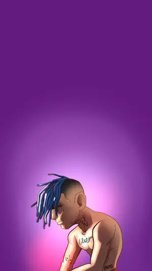 Topless Purple Xxxtentacion Cartoon