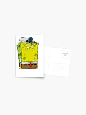 Weird Spongebob Smiling Art Picture