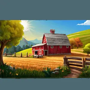 Zenon Farm Sunny Day Scene PNG 05252024